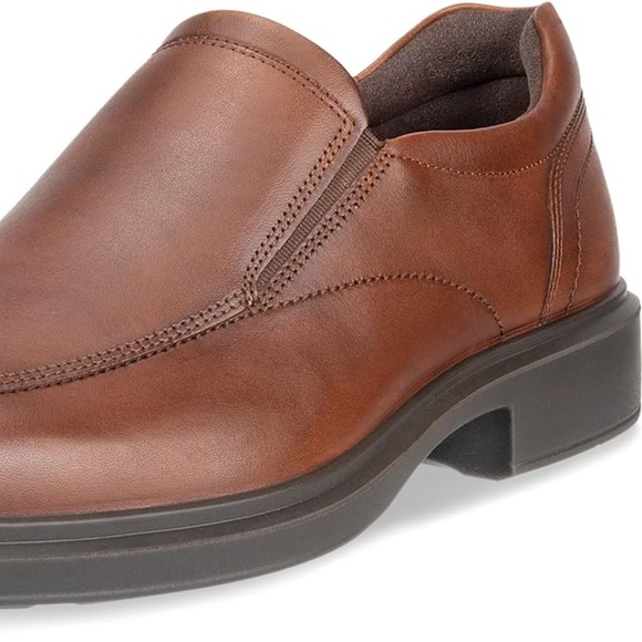 Ecco Helsinki Men's brown cognac dress shoes, size US 9.5.  Most comfortable! - Picture 1 of 6